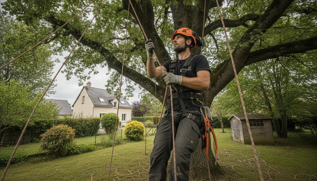 Élagage et abattage d'arbres à Caen : arboriste grimpeur certifié